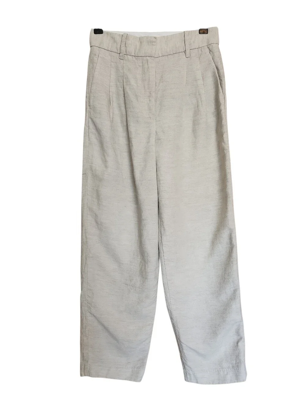 ARITZIA WILFRED THE EFFORTLESS PANT CROPPED ECRU CRUISE LINEN SIZE 2
